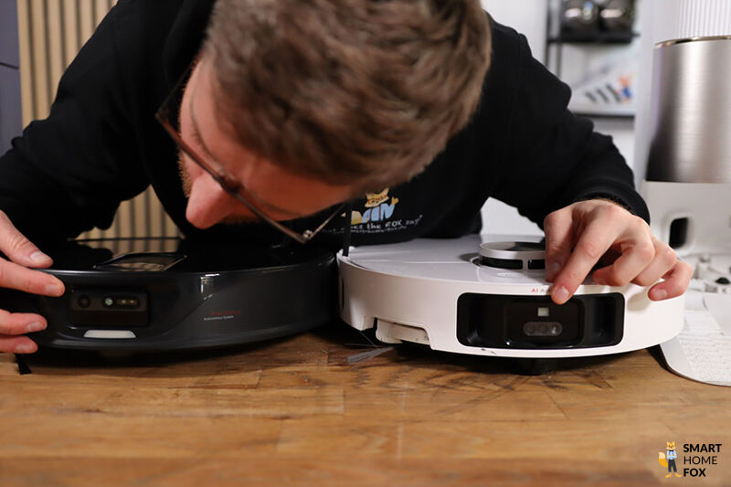 Roborock QRevo Slim StarSight System und Dreame X40 Ultra Kamera im Vergleich